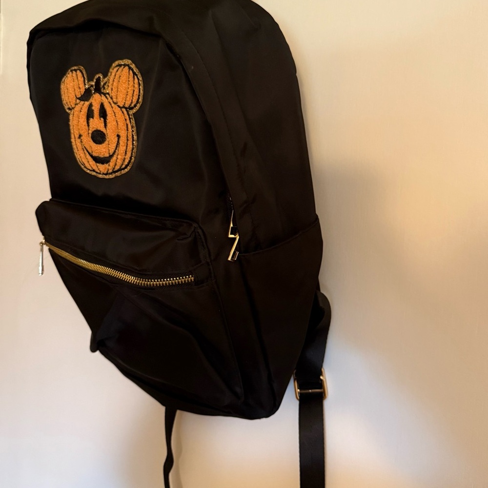 Black Backpack With Pumpkin Patch - image 2